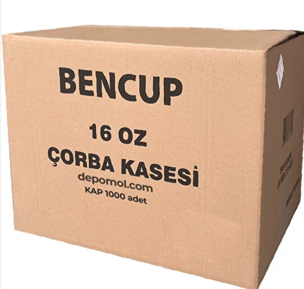 Bencup Karton Çorba Kase 16 Oz 1000'LI Koli