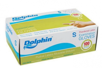 Dolphin 4'lü Dolphin Pudralı Eldiven Latex Small 100'lü