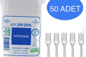 Köpüksan plastik çatal lüx 50 adet 03