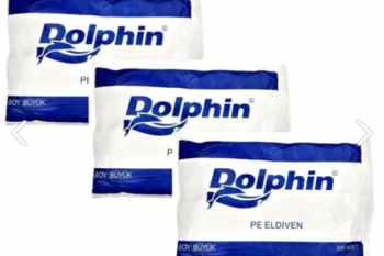 Dolphin Pe Iş Temizlik Tek Kullanımlık Şeffaf Poşet Market Eldiven / Büyük Boy / 100 Adetlik 3 Paket